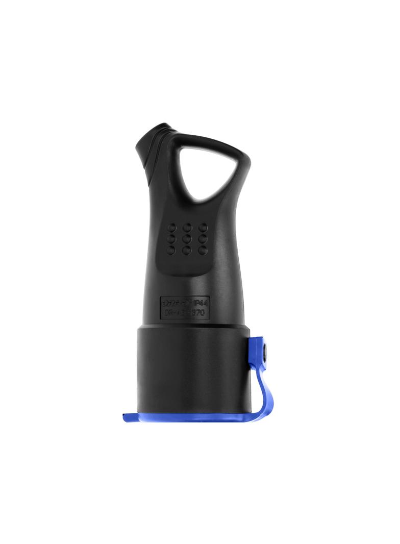 Bryzgoszczelne gniazdo gumowe 2P+Z, proste, IP44, czarne, 16A, 230V OR-AE-1370 ORNO