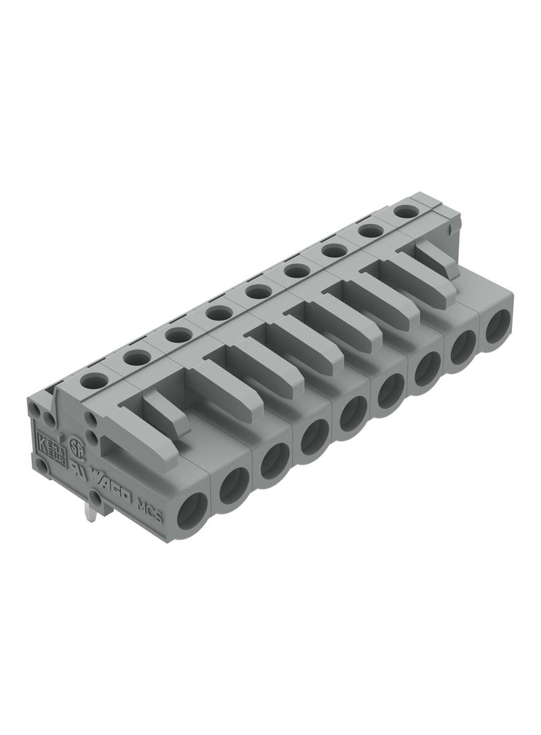 MCS-MIDI Classic gniazdo kątowe 9-bieg. szare raster 5 mm /50szt./ WAGO