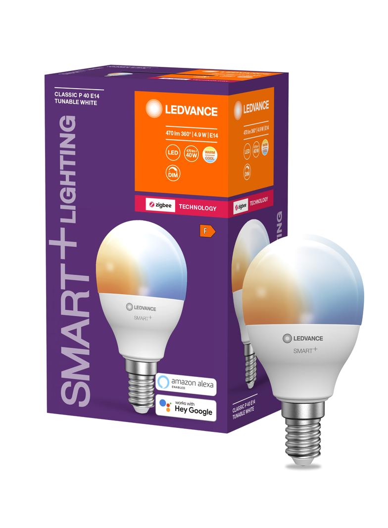Lampa LED SMART+ ZB CL P Frosted TW 40 yes 4,9W/ E14