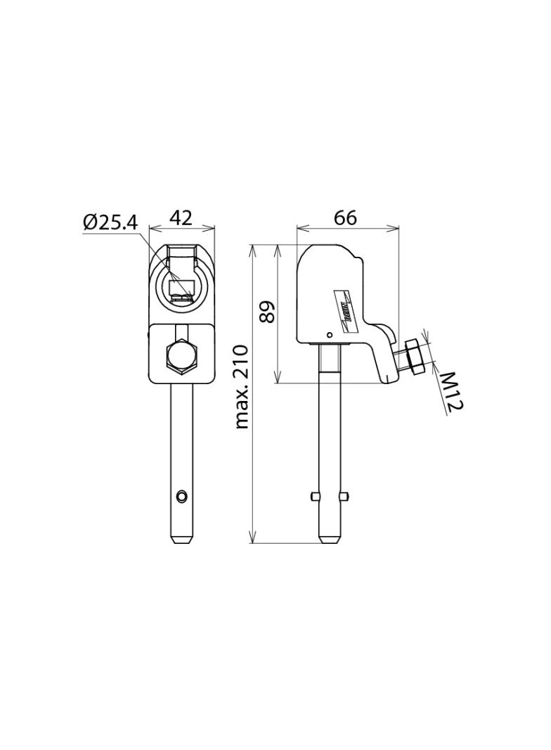 Zacisk kołpakowy, 25-150 mm2, fi 25 mm