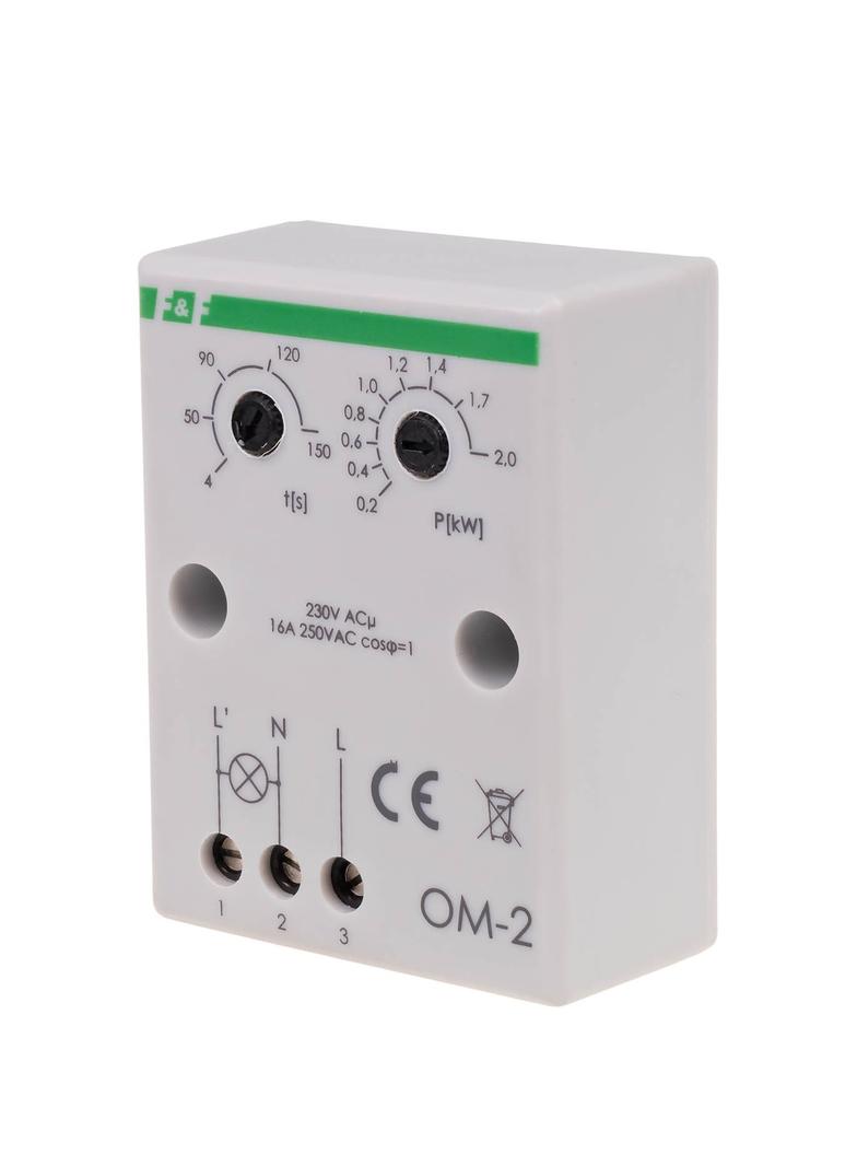 OGRANICZNIK POBORU MOCY, REGULACJA OBCIĄŻENIA 200-2000VA , I=16A, Z REGULACJĄ CZASU POWROTU ZASILANI