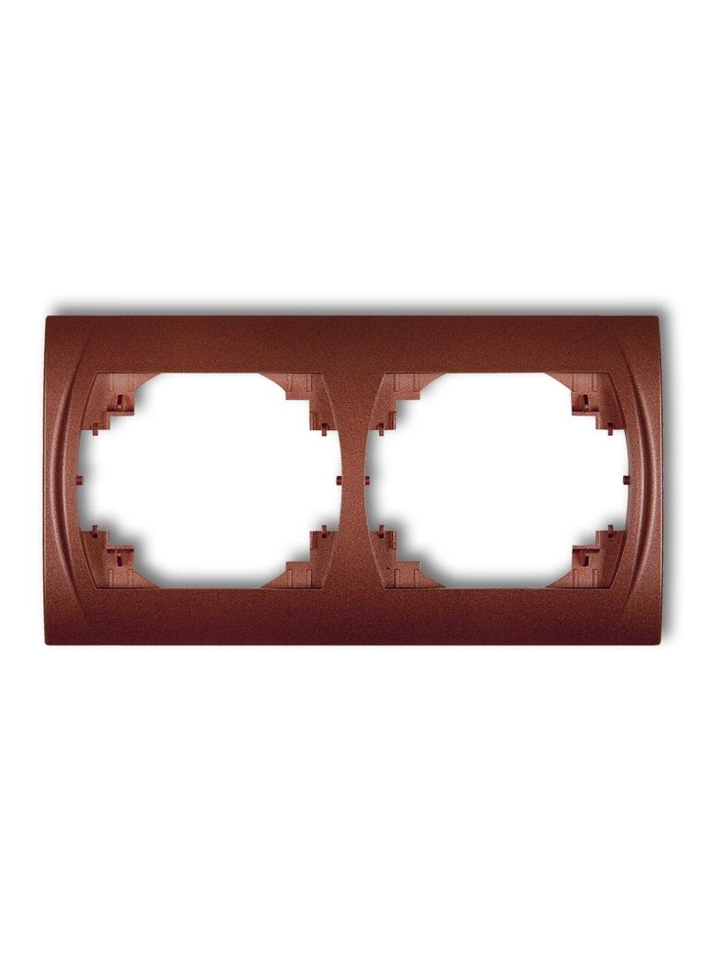 LOGO Ramka pozioma podwójna brązowy metalik