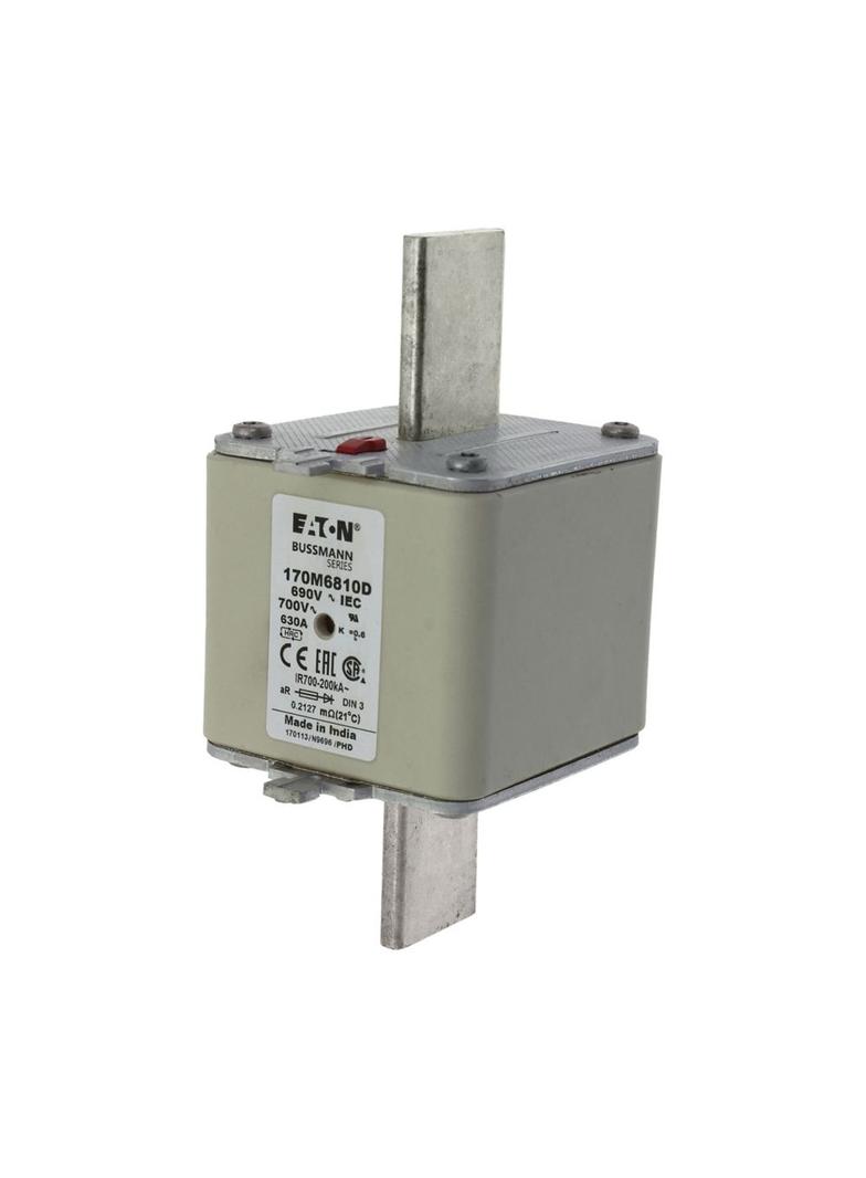 630A 690V aR DIN 3 HSDNH FUSE Wkładka szybka 630A AC 690V DIN 3 aR DIN IEC podwójny wskaźni 170M6810