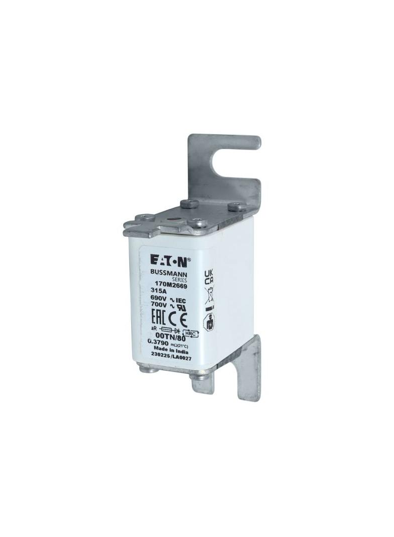 315A 690V aR 00TN/80 TYPE T IND. FUSE Wkładka szybka 315A AC 690V DIN 00 aR DIN IEC nieizol 170M2669