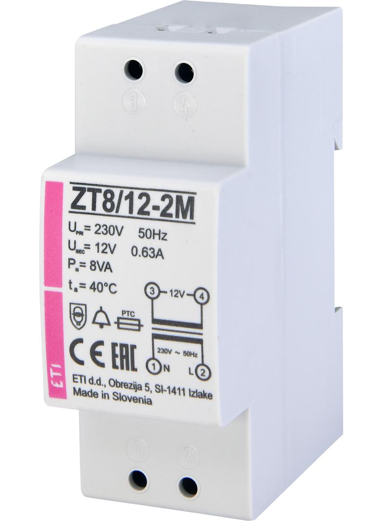 Transformator dzwonkowy 2p 230V/12V ZT 8/12-2M 002411011 ETI