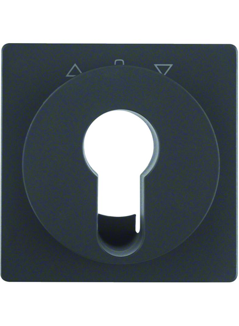 BERKER Q.x Płytka czołowa do łącznika żaluzjowego na klucz antracyt aksamit lakierowana 15066086 HAG