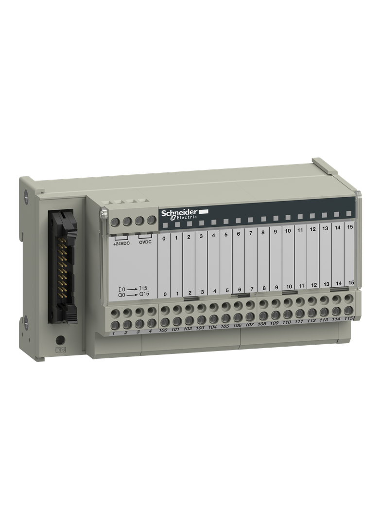 Modicon ABE7, miniaturowa podbaza, dyskretne pasywne we/wy, 16 wejść/wyjść, Led ABE7H16R11