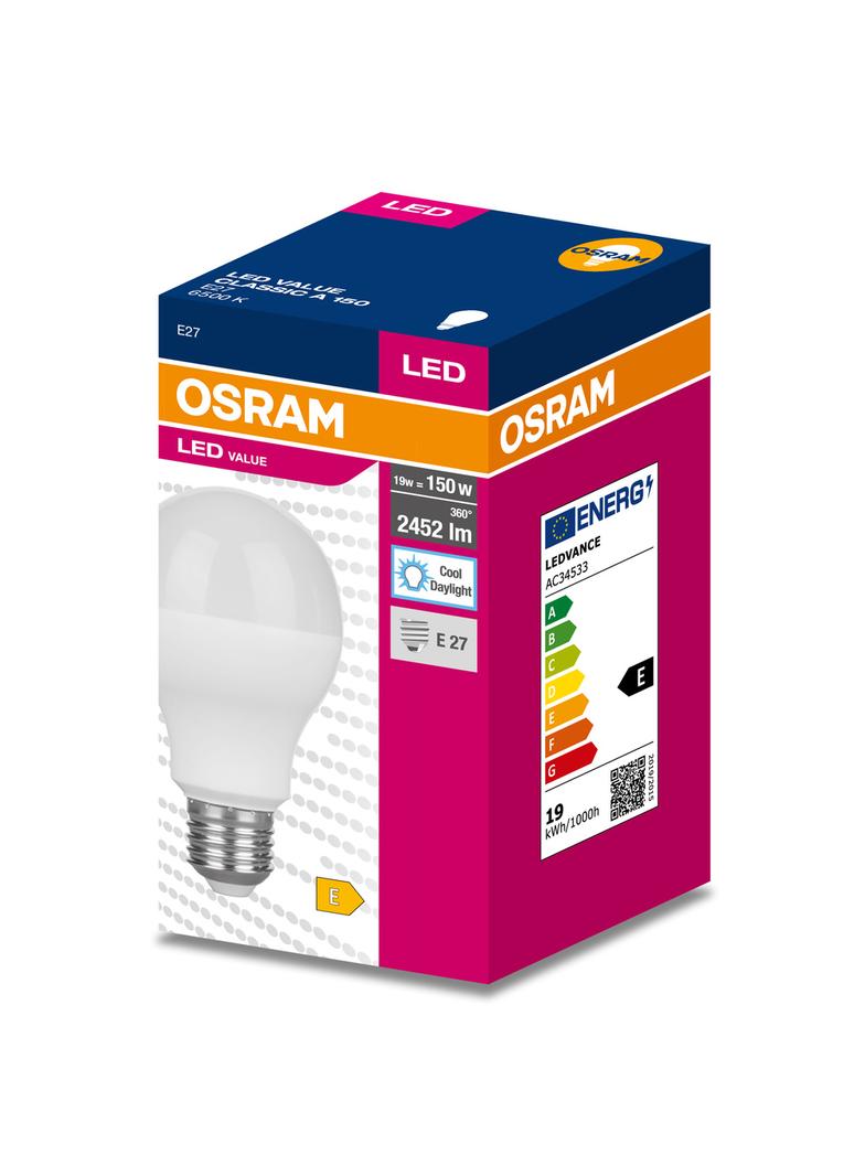 Lampa LED VALUE Classic A150 non-dim plastik 19W 865 E27