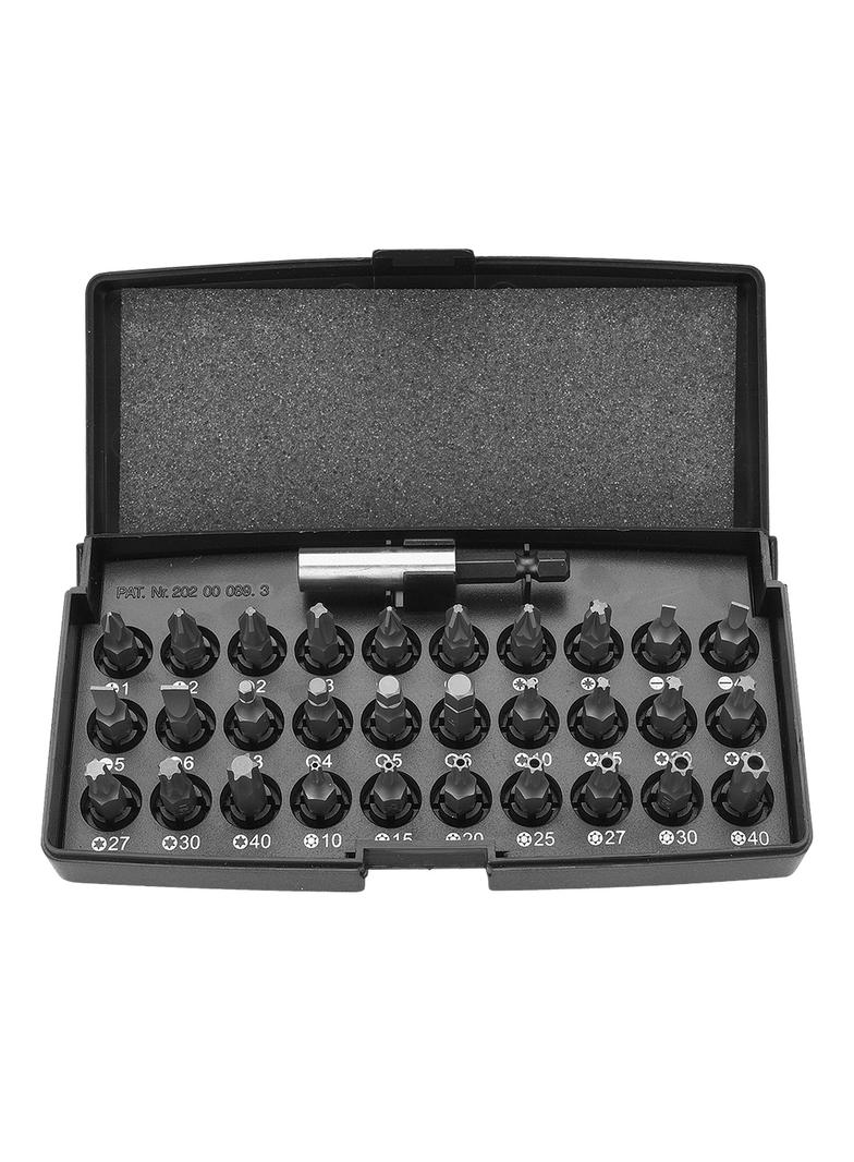 Końcówki wkrętakowe z uchwytem, zestaw 31szt