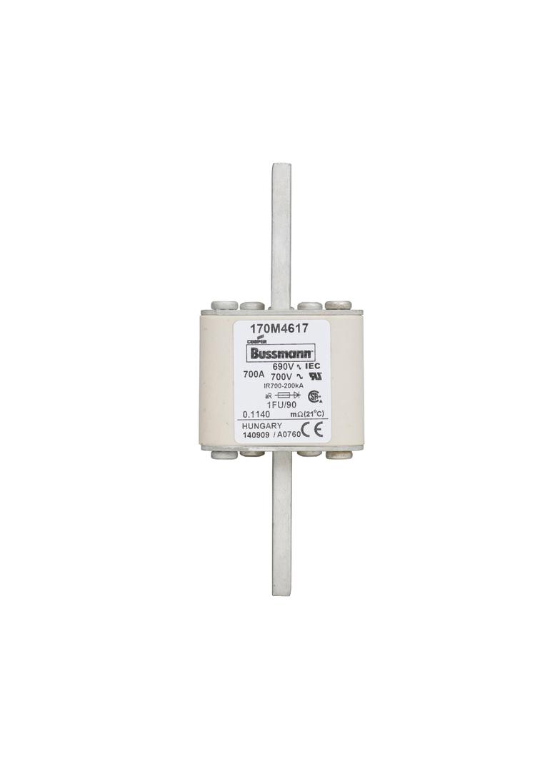 FUSE 700A 690V 1FU/90 AR UC Wkładka szybka 700A AC 690V rozmiar 1 53x69x136 mm aR IEC UL, 170M4617 E