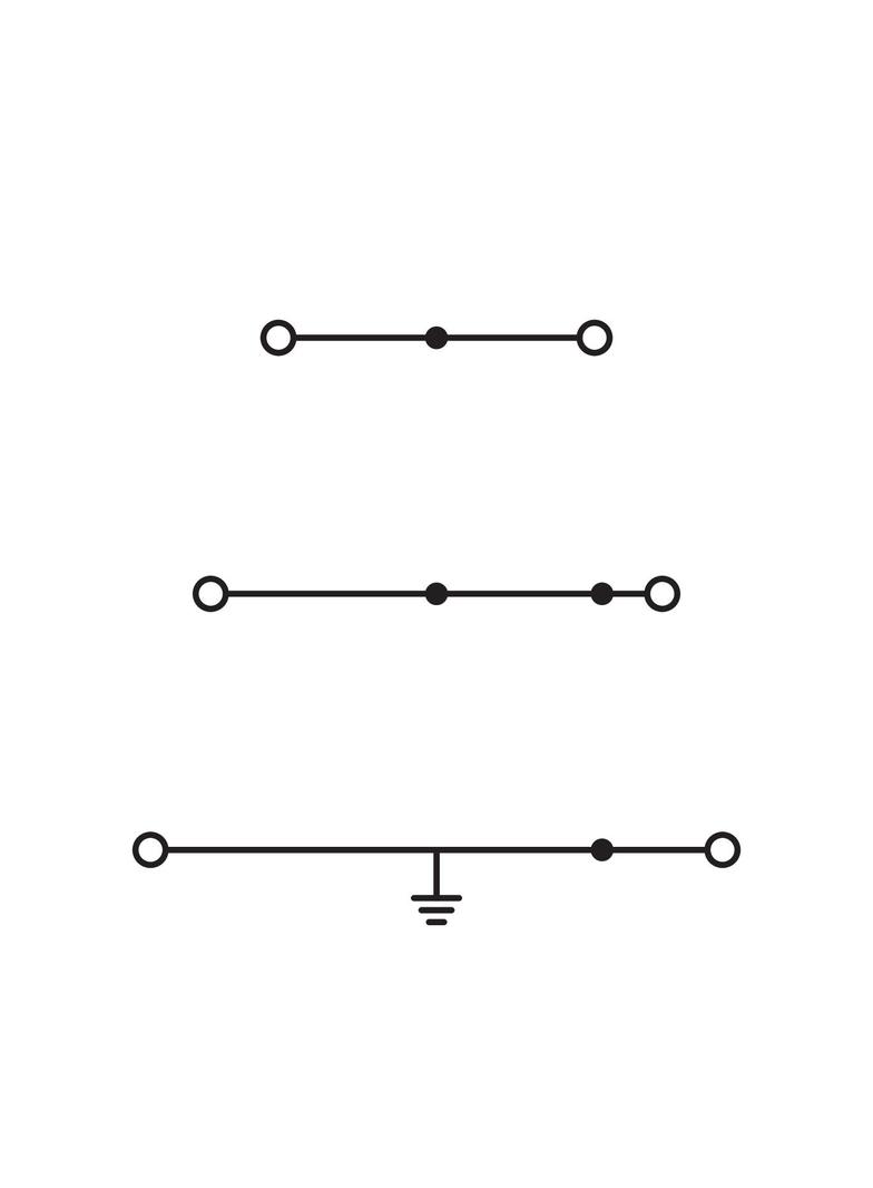 złączka trzypiętrowa PE/L/L 2,5 mm2 żółto-zielona/szara/szara