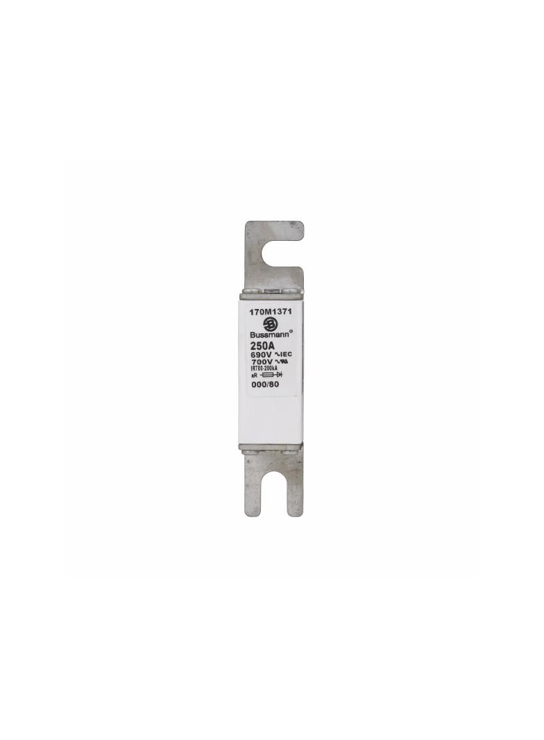 250A 690V IEC aR 000/80 SQ BODY IND FUSE Wkładka szybka 250A AC 690V DIN 000 21x40x100 mm, 170M1371