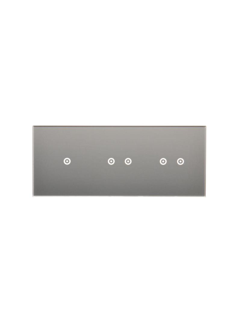 Simon 54 Touch Panel dotykowy S54 Touch 3 moduły 1 pole dotykowe + 2 pola dotykowe poziome + 2 pola dotykowe poziome srebrna mgła DSTR3122/71 KONTAKT