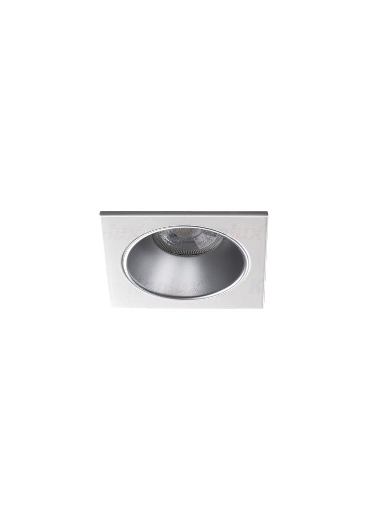 GLOZO DSL SR/W Oczko sufitowe GLOZO DSL SR/W kwadratowy stop aluminium kolor srebrny / biały 1XGx5,3