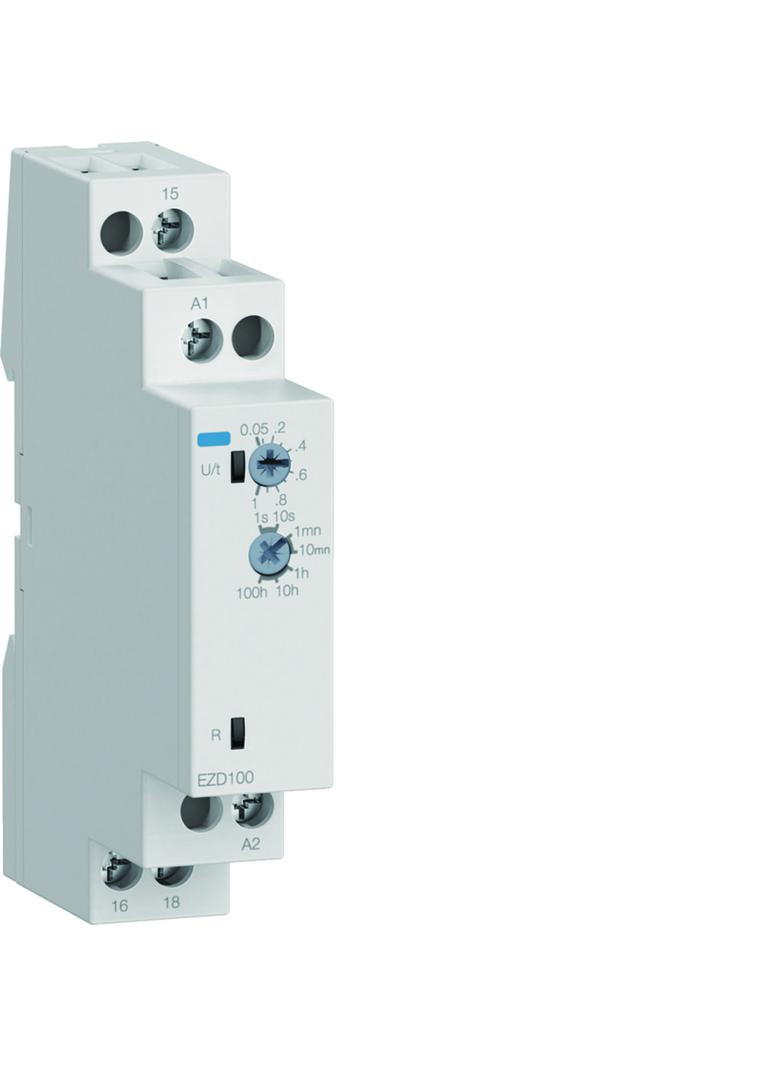 Przekaźnik czasowy 24-230VAC/DC 8A/250V z opóźnieniem załączenia EZD100 HAGER