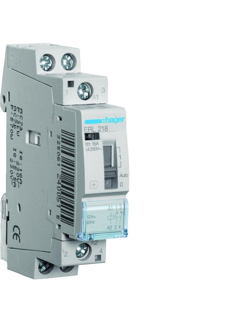 Przekaźnik instalacyjny 12VAC 1Z+1R 16A ERL218 HAGER