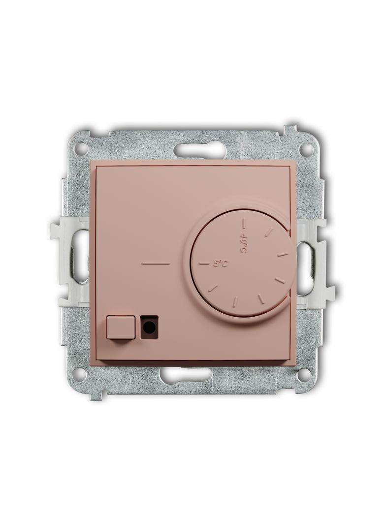 MINI Mechanizm elektronicznego regulatora temperatury z czujnikiem podpodłogowym łososiowy