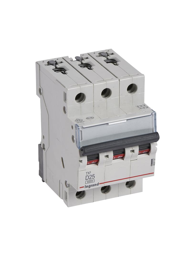 Wyłącznik Nadprądowy 3P D25A 6kA AC S303 TX3 403757 LEGRAND