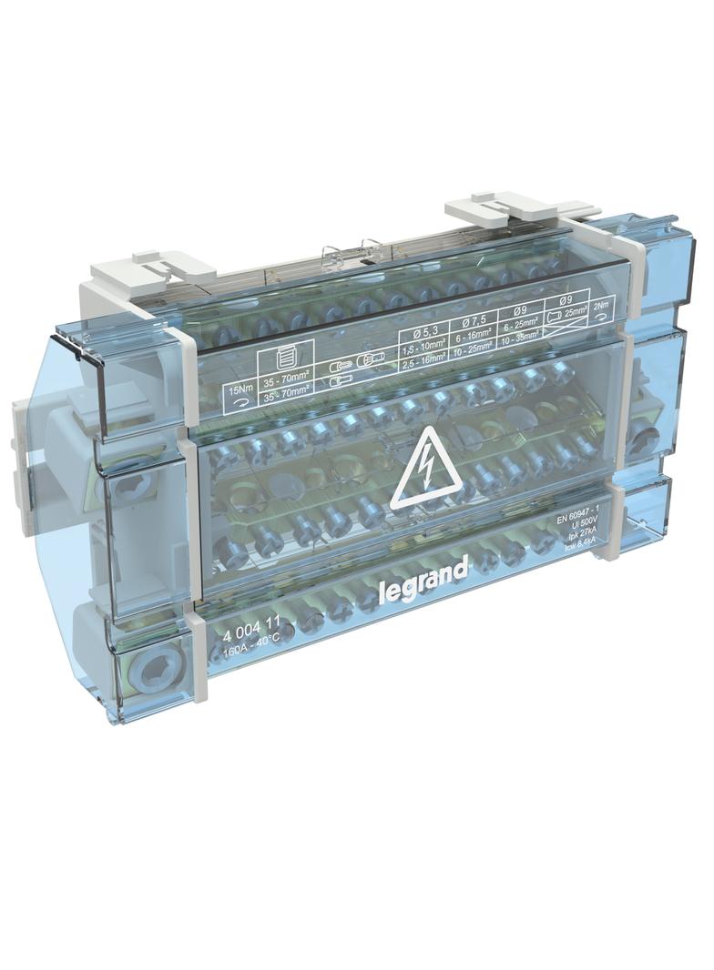 Modułowy Blok Rozdzielczy 10M 4P 160A - 14 Zacisków 400411 LEGRAND
