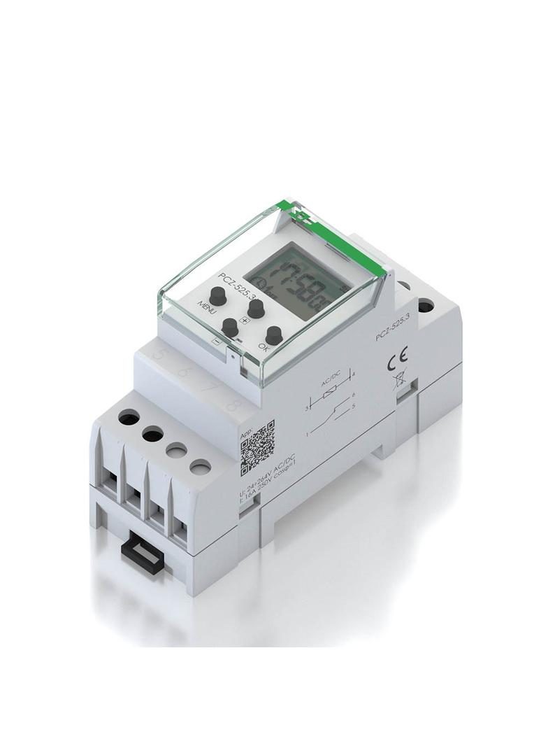 PROGRAMOWALNY ZEGAR STERUJĄCY ASTRONOMICZNY Z PRZERWĄ NOCNĄ, STYKI: 1P, I=16A, 24÷264V AC/DC, 2 MODU