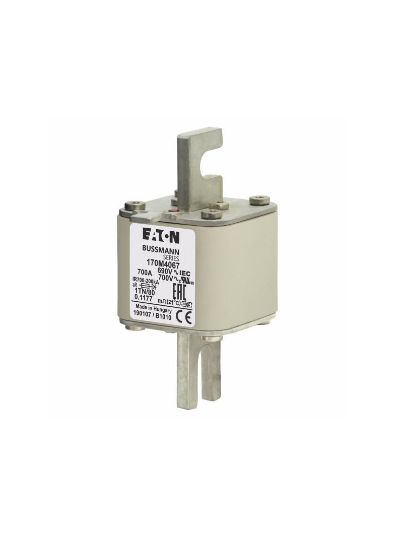 700A 690V 1TN/80 aR INDICATOR FUSE Wkładka szybka 700A AC 690V DIN 1 53x66x108 mm aR DIN 170M4067 EA