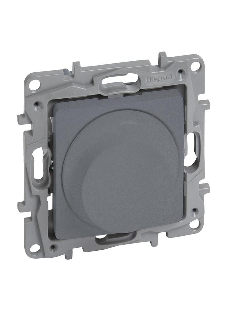 NILOE SELECTION - ŚCIEMNIACZ OBROTOWY 300 W - 2 PRZEWODOWY (DO OBCIĄŻEŃ RLC ORAZ DO LAMP LED) STAL,