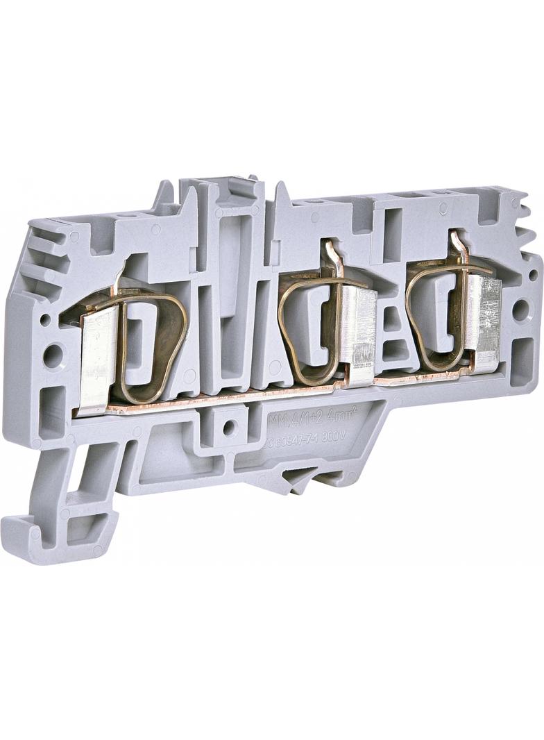 ESP-HMM.4/1+2 Złączka sprężynowa 4 mm2 (1wej,2 wyj)(szara)