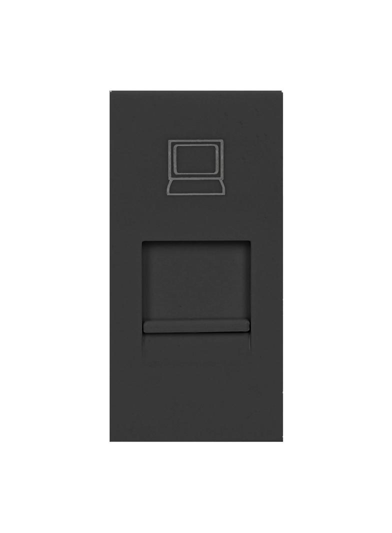 NOEN RJ45 gniazdo modułowe 22,5x45mm RJ45 cat 5e czarne OR-GM-9010/B/RJ45 ORNO