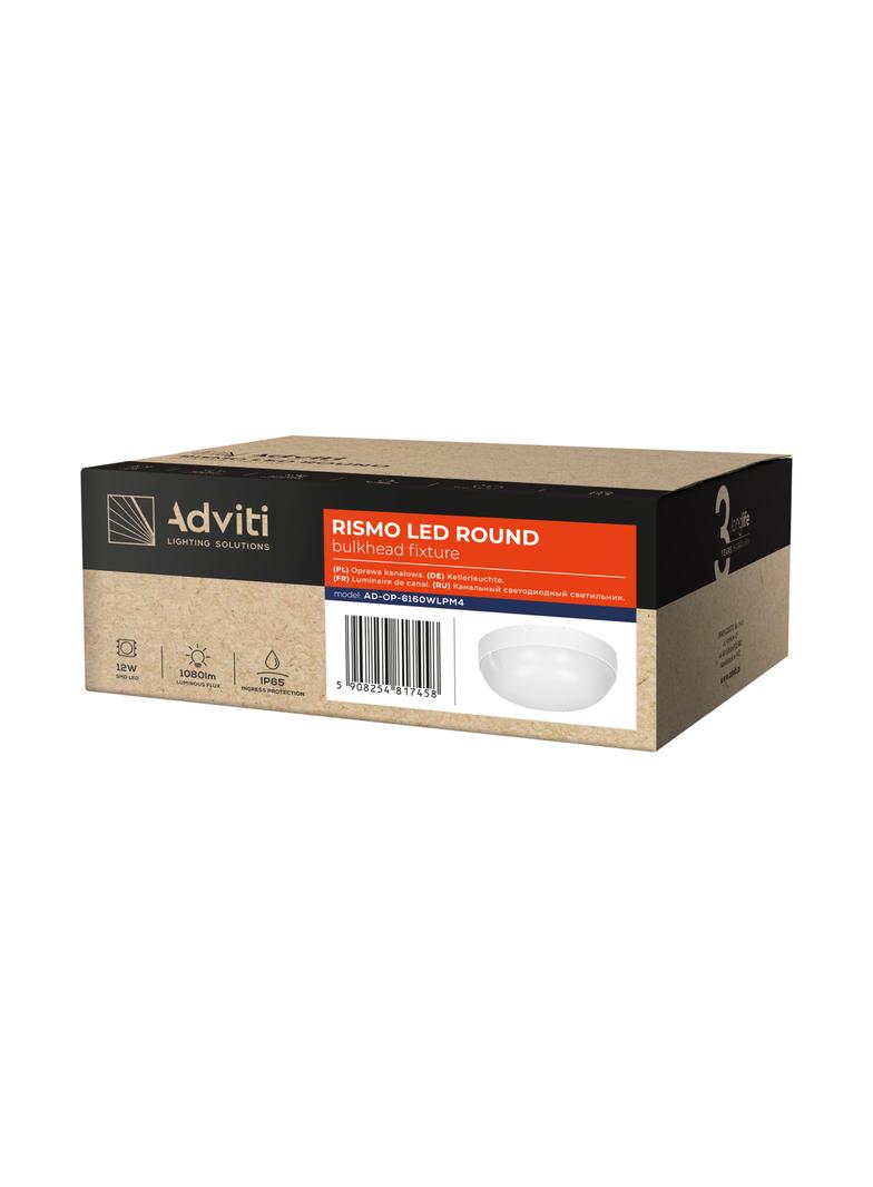 RISMO LED ROUND 12W oprawa kanałowa, 1080lm, IP65, IK08, 4000K AD-OP-6160WLPM4 ORNO