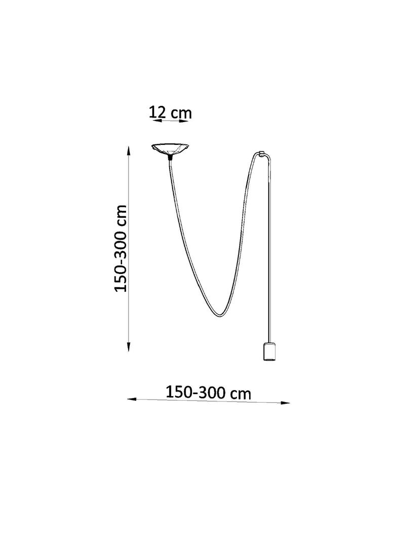 Sollux Lampa wisząca EDISON 1 LONG czarny SL.0369