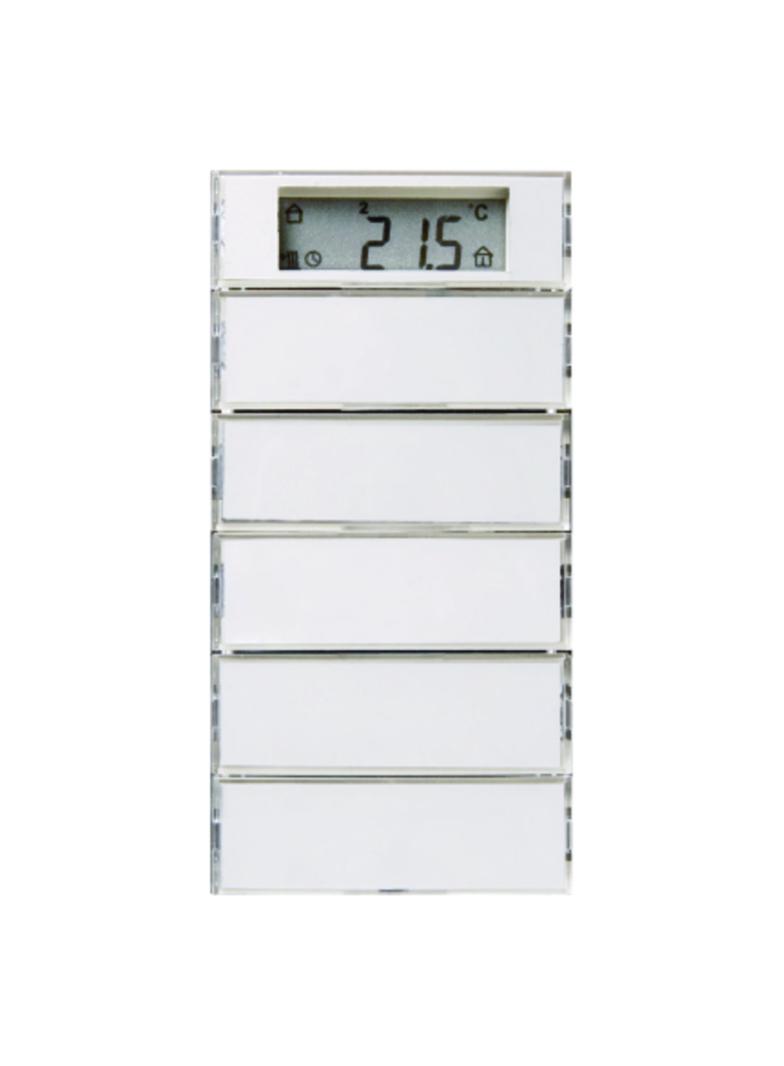 BERKER S.1/B.3/B.7 Przycisk pięciokrotna z regulatorem temperatury i wyświetlaczem do ramki białej i