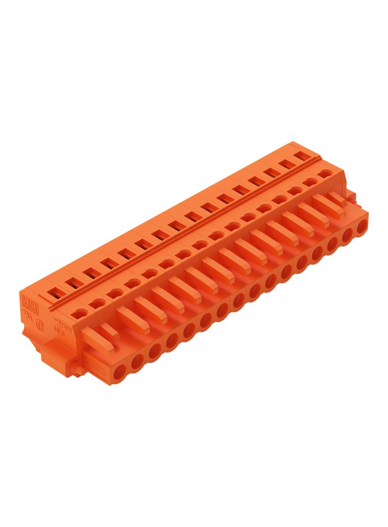 Gniazdo MCS-MIDI Classic 16-biegunowe pomarańczowe raster 5,08mm /25szt./ 231-316/107-000 WAGO
