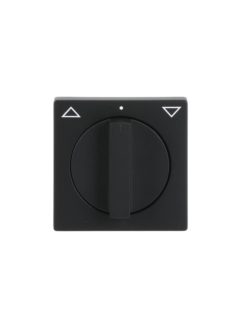 FUTURE Pokrywa z pokrętłem i nadrukiem Do wyłącznika/przycisku żaluzjowego czarny matowy