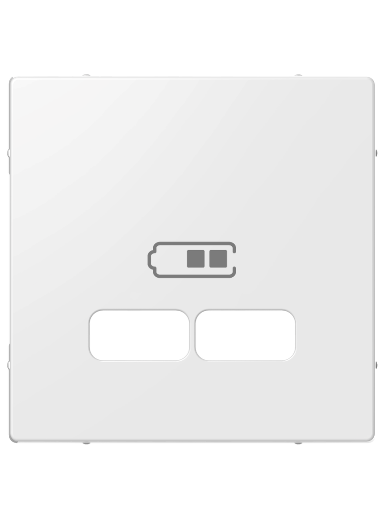 Merten, System M, płytka centralna gniazda ładowania USB, biały polarny