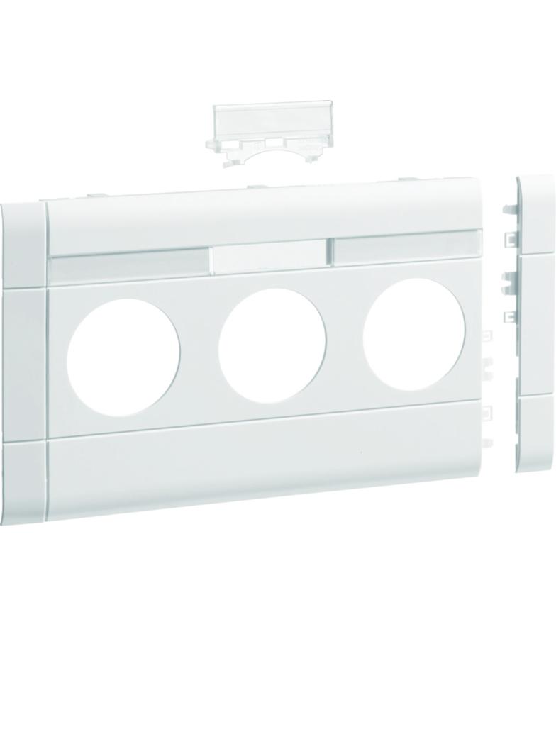 tehalit.WA Maskownica 3-krotna z polem opisowym ABS bezhalogenowy 120mm biały GB120319016 HAGER