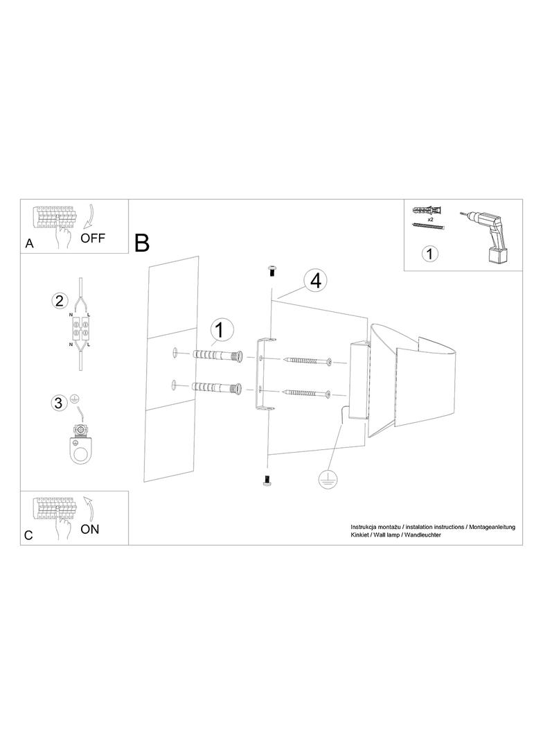 Sollux Kinkiet TONI czarny SL.1189