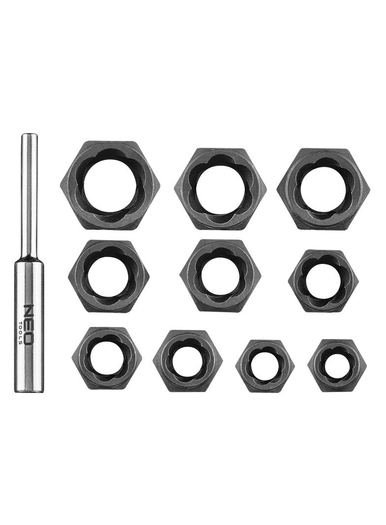 Nasadki, do uszkodzonych nakrętek, krótkie - zestaw 11 szt.