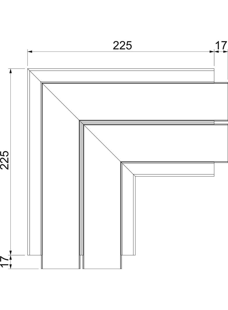GA-FS53130EL, Naroże płaskie, stałe, Alu