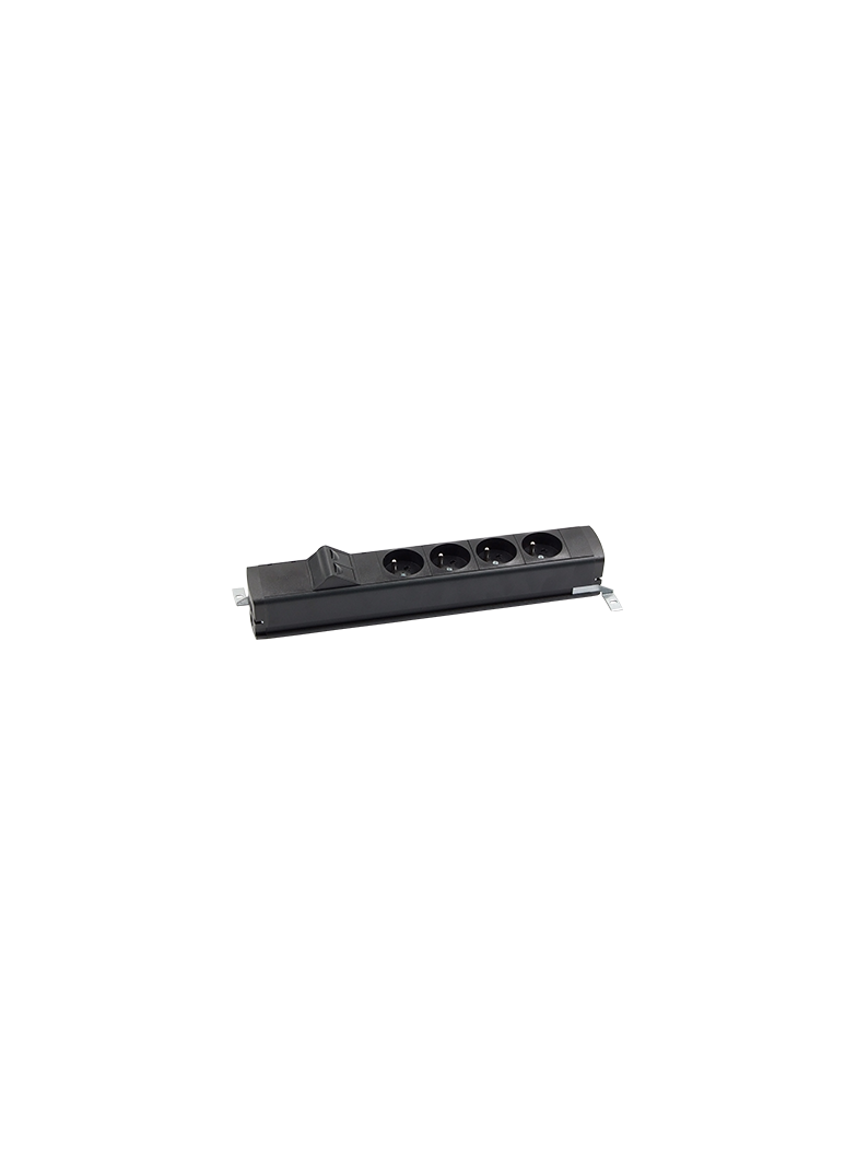 "Simon 480 TS48-130E400K0-44 Listwa standardowa 4 gn. typ E i płytka 2xRJ45 keystone