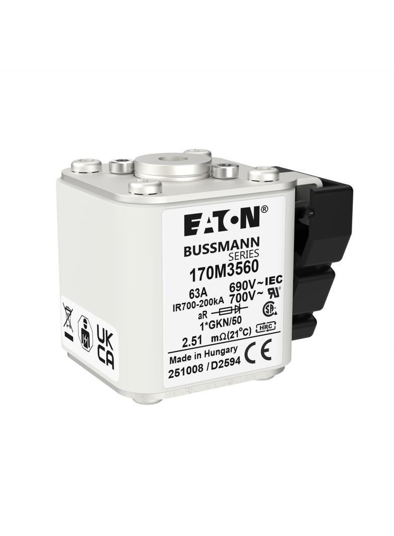 FUSE 63A 690V 1*GKN/50 AR UC Wkładka szybka 63A AC 690V rozmiar 1 45x59x51 mm aR IE 170M3560 EATON
