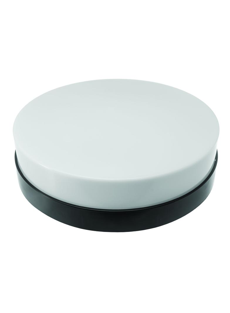 Oprawa ośw. AFRODYTA LED czarny pierścień, klosz mleczny, biały  neutralny, radarowy czujnik ruchu,