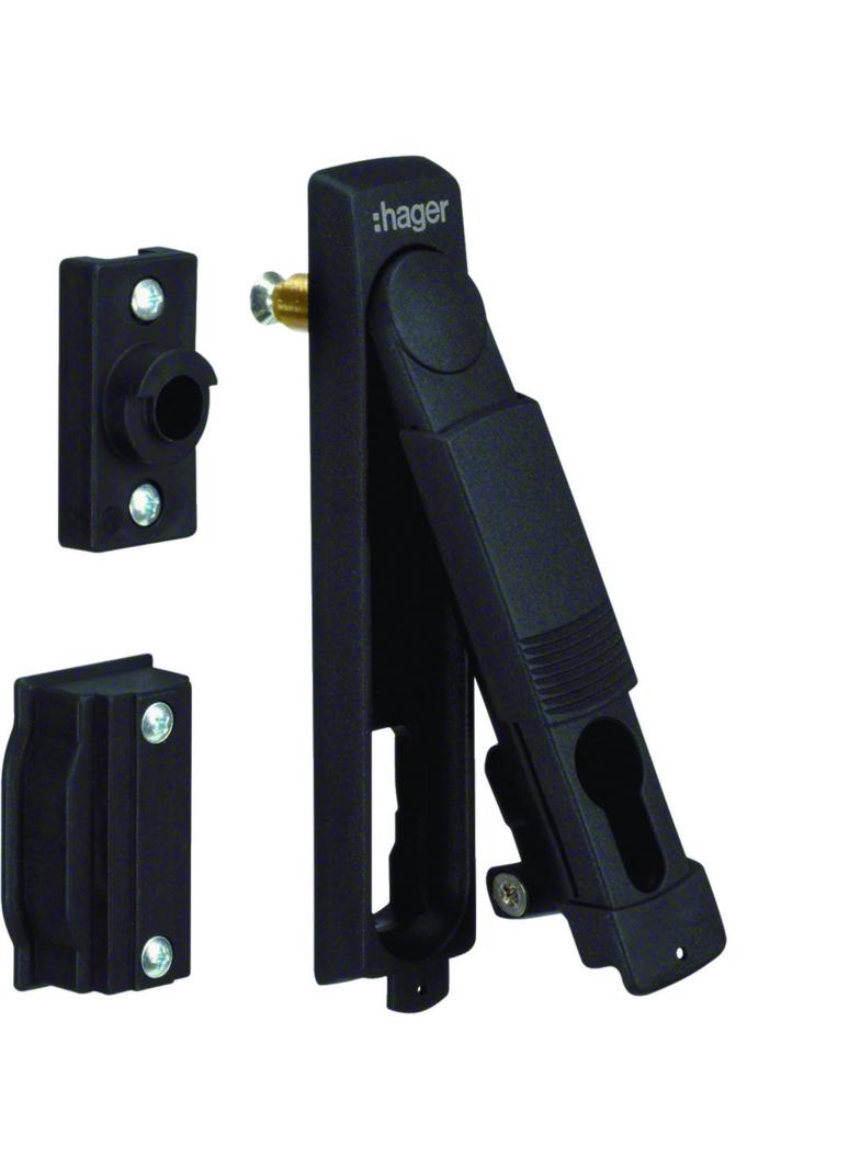 univers Zamek uchwyt uchylny do półbębenka 40mm plombowany FZ535N HAGER