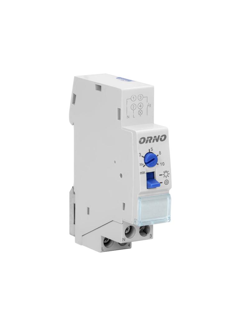 Automat schodowy instalacja 3 lub 4 żyłowa 1 moduł DIN TH-35mm OR-CR-230 ORNO