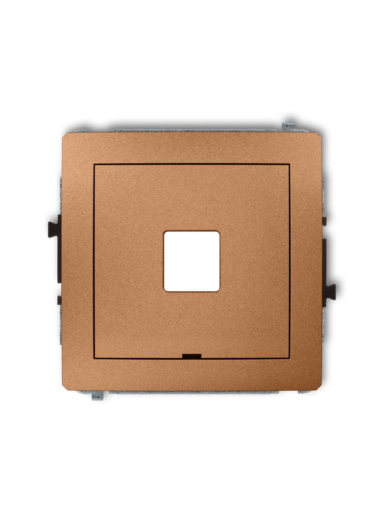 DECO Mechanizm gniazda multimedialnego pojedynczego bez modułu, bez pola opisowego (standard Keyston