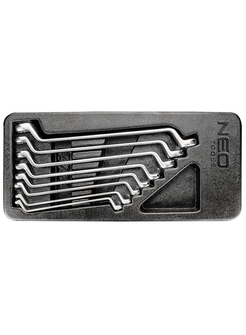 Klucze oczkowe odgięte 6-22 mm, zestaw 8 szt., wkładka