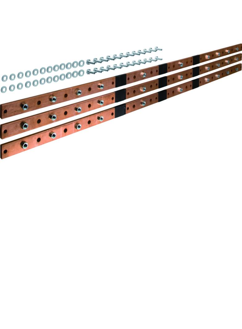 univers Szyna pozioma Cu do rozł. listwowych NH1/2/3 6-pol. 40x10mm (3 szt) UM10M HAGER
