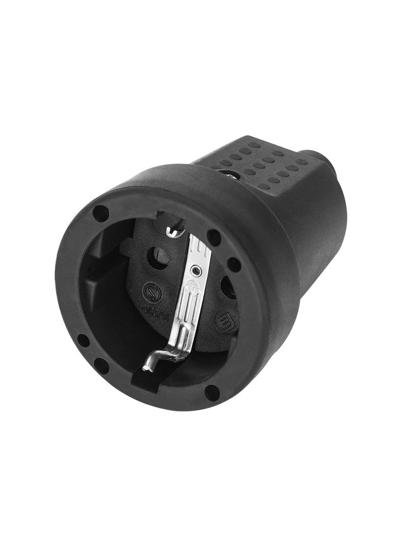 Gniazdo Schuko mini IP44 z uziemieniem czarne wersja Schuko 16A 230V 25 sztuk OR-AE-13223(GS)/25 ORN