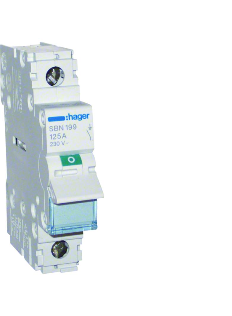 Modułowy rozłącznik izolacyjny 1P 125A 230VAC SBN199 HAGER