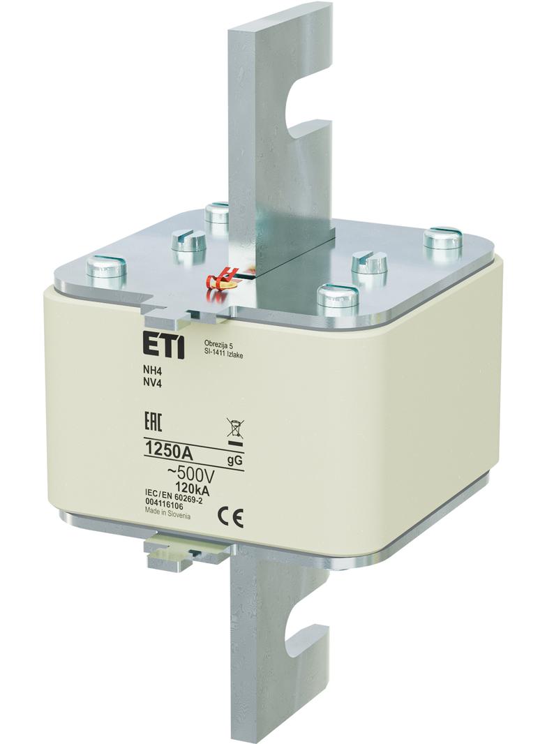 Wkładka topikowa NH zwłoczna NH4 gG 1250A 500V 004116106 ETI
