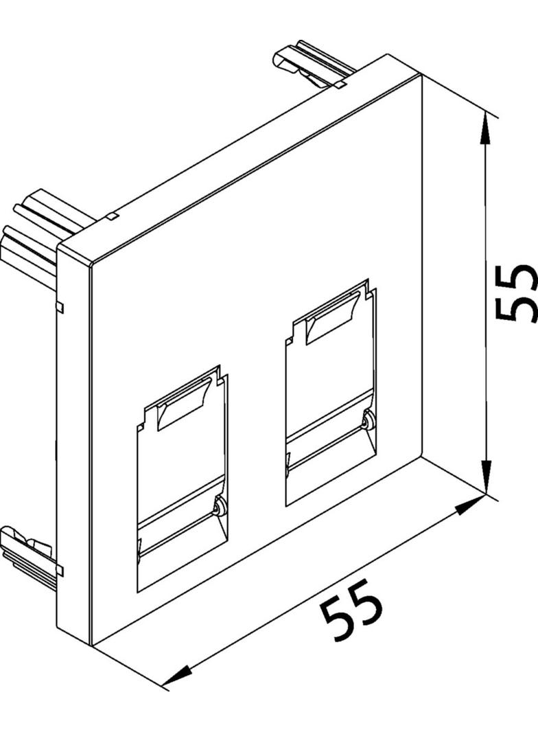 tehalit.WA Płytka 2RJ45 (GMDM) ABS bezhalogenowy biały GZDM29016 HAGER